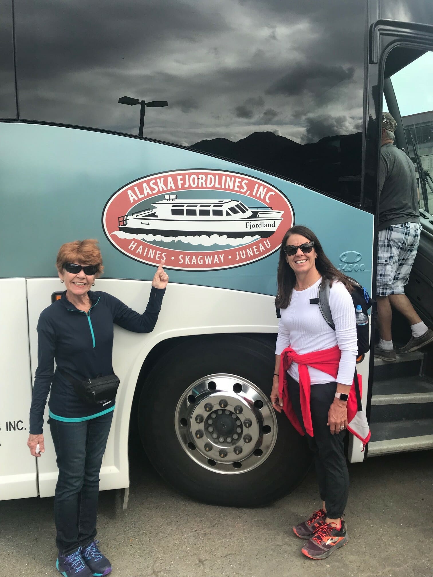 Alaska Fjordlines Tour Bus in Juneau Alaska