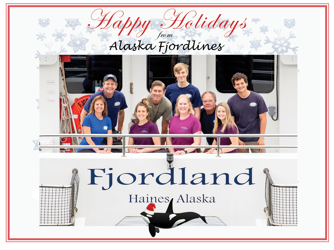 Alaska Fjordlines Christmas card Haines Alaska